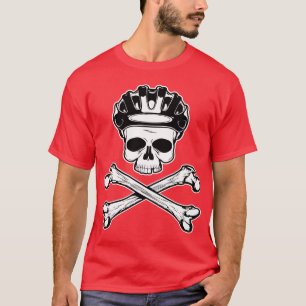 Camiseta La bici o muere - bici y bandera pirata