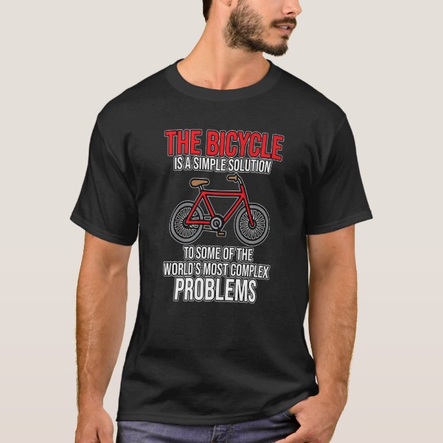 Camiseta La Bicicleta Es Una Solución Para El Ciclismo En B (Anverso)