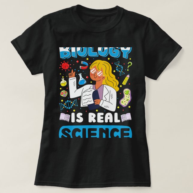Camiseta La Biología Es Un Costume De Biólogo Fundido En Ci (Diseño del anverso)