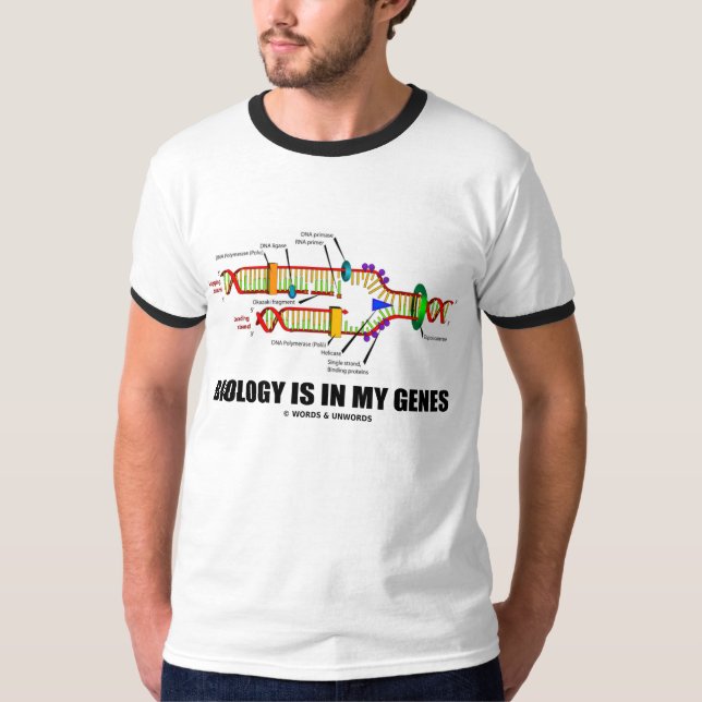 Camiseta La biología está en mis genes (la réplica de la (Anverso)