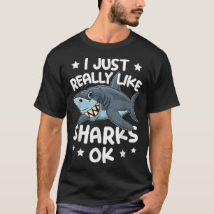 Camiseta La Biología Marina Me Gusta Realmente Los Tiburone