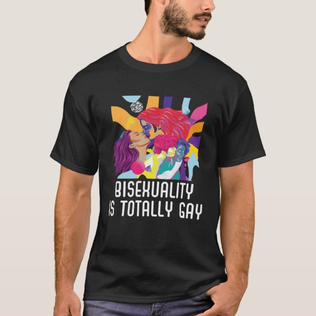 Camiseta La bisexuales es un orgullo del arcoiris totalment (Anverso)