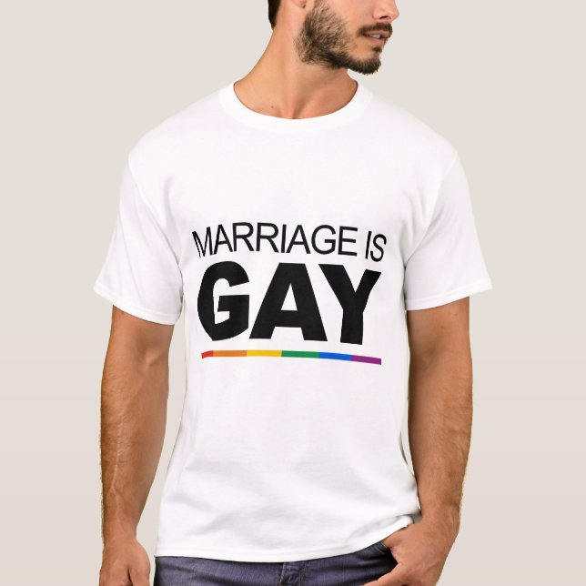 CAMISETA LA BODA ES GAY (Anverso)
