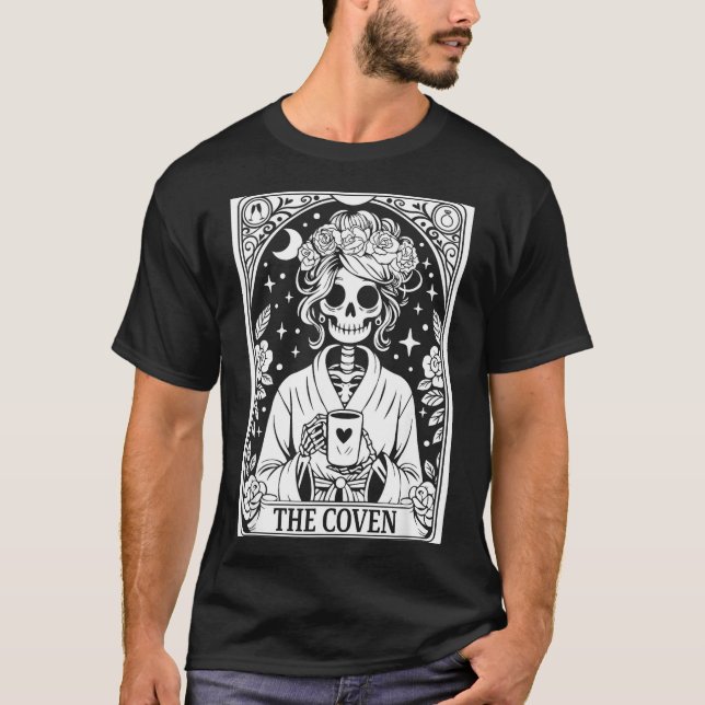 Camiseta La boda gótica de soltera esqueleto de la coven (Anverso)