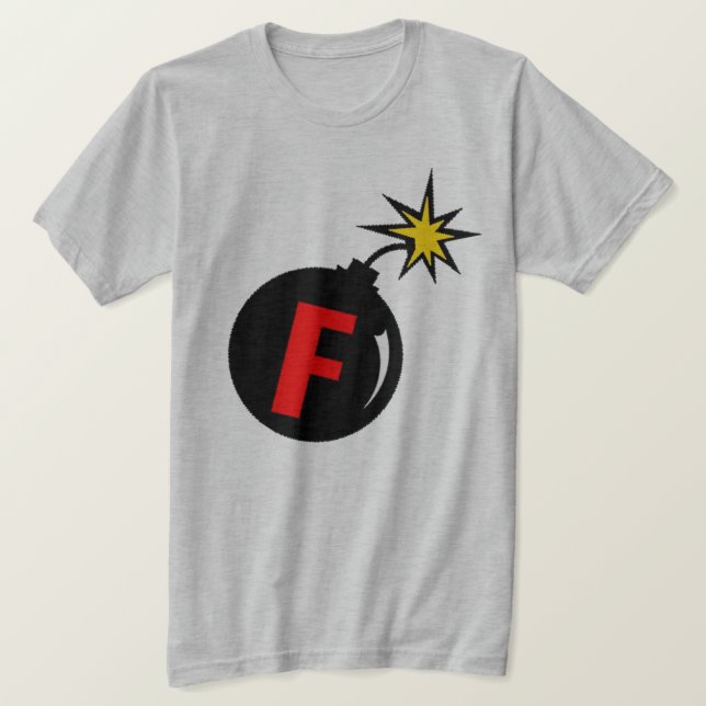 Camiseta la bomba f (Anverso del diseño)