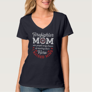Camiseta La bombera madre de bombero se enorgullece del día