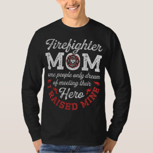 Camiseta La bombera madre de bombero se enorgullece del día