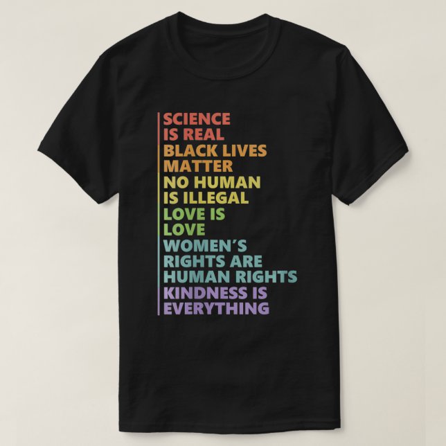 Camiseta La bondad de las mujeres es TODO. La ciencia es am (Diseño del anverso)