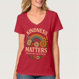 Camiseta La bondad importa el arte del arco iris retro