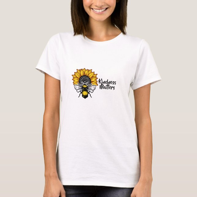 Camiseta La bondad importa la abeja girasol (Anverso)
