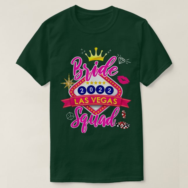Camiseta La brida de las Vegas 2022, casada en Las Vegas Ba (Diseño del anverso)