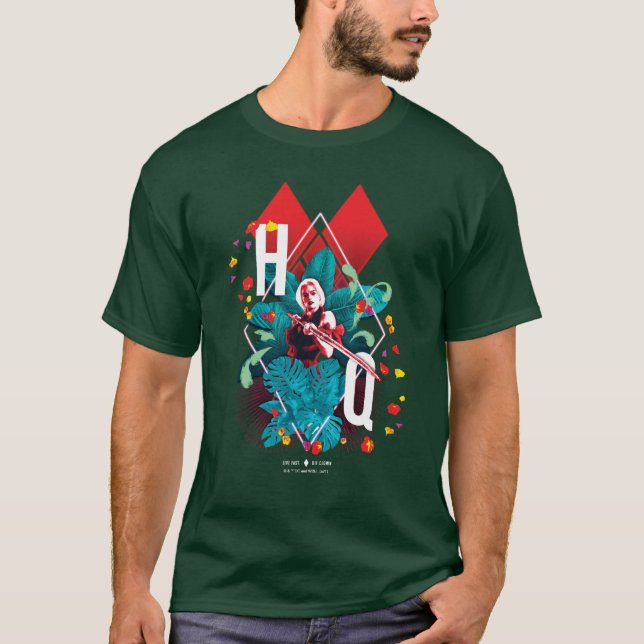 Camiseta La brigada suicida | Harley Quinn Floral Diamond (Anverso)