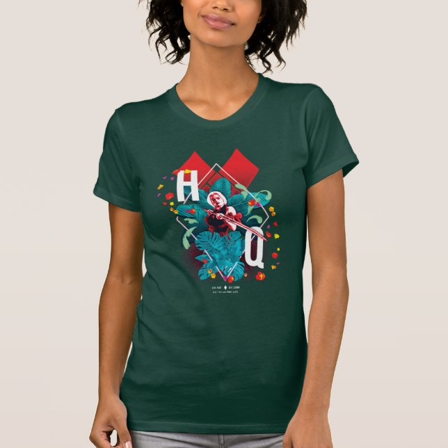 Camiseta La brigada suicida | Harley Quinn Floral Diamond (Anverso)