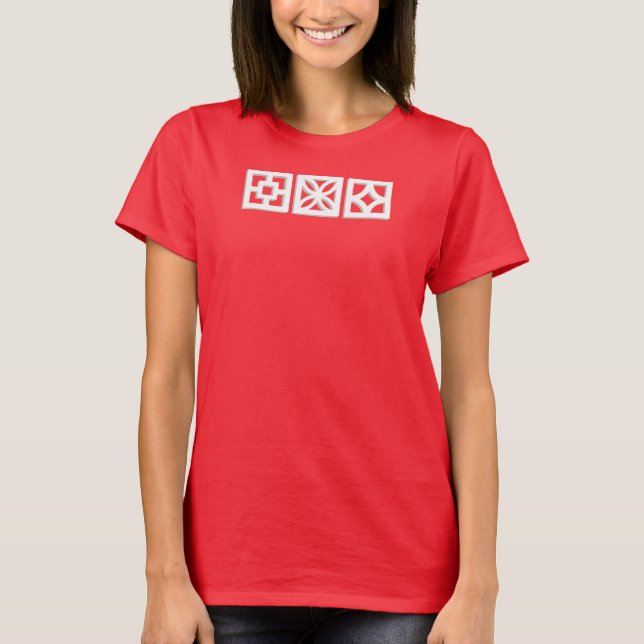 Camiseta La brisa moderna de mediados de siglo bloquea la c (Anverso)