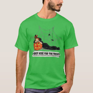 Camiseta La bruja de Halloween Jack-O-Lantern, estoy aquí p