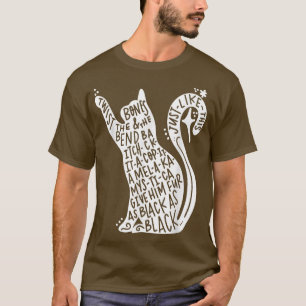 Camiseta La bruja de un gato de Halloween vibra a un amante