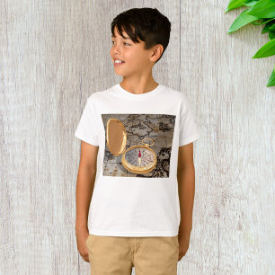 Camiseta La brújula de oro de época en el mapa de los pirat