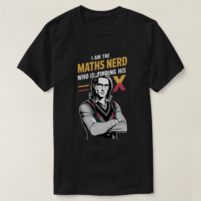 Camiseta La búsqueda de Math Nerd por X (Diseño del anverso)