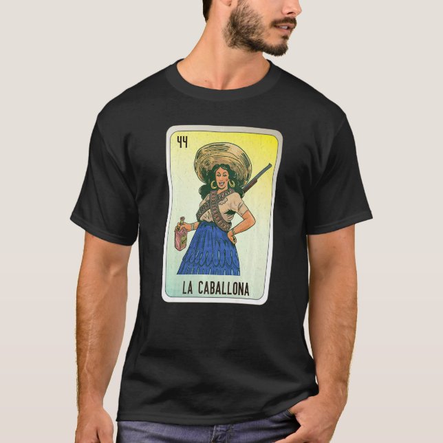 Camiseta La Caballona Mexican Slang Lottery Bingo Cards   (Anverso)