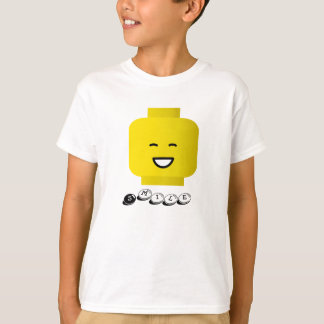Camiseta La cabeza amarilla de la sonrisa embroma la