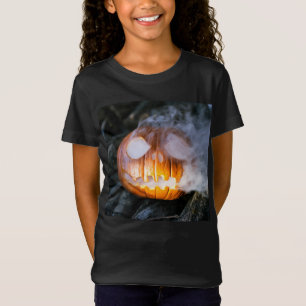 Camiseta La cabeza de la linterna de Jack-o-Lantern del jin