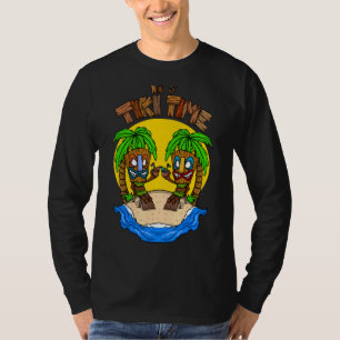 Camiseta La cabeza de Tiki es el tiempo de Tiki en Hawaii L