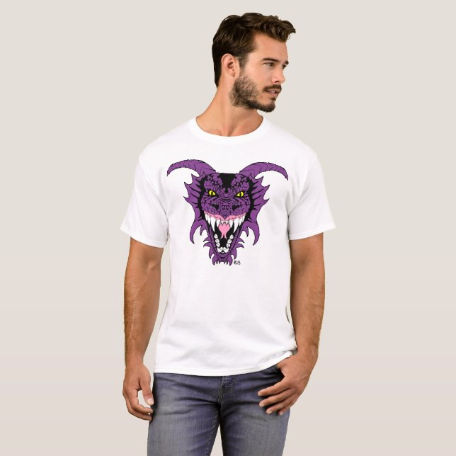 Camiseta La cabeza del dragón púrpura (Anverso completo)
