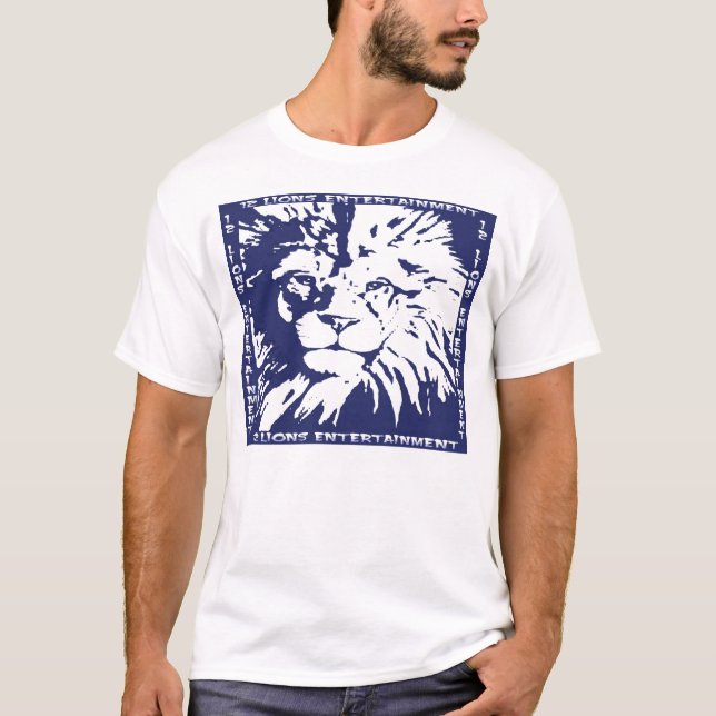 Camiseta La cabeza del león - azul (Anverso)