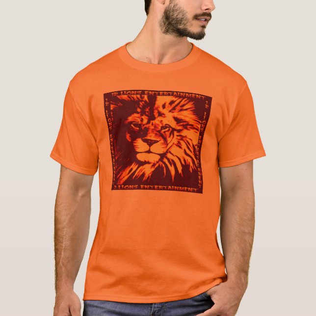 Camiseta La cabeza del león - naranja (Anverso)