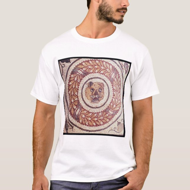 Camiseta La cabeza del tigre, mosaico romano, siglo IV (Anverso)
