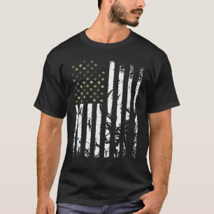 Camiseta La cacería de camoflage de la bandera de Estados U