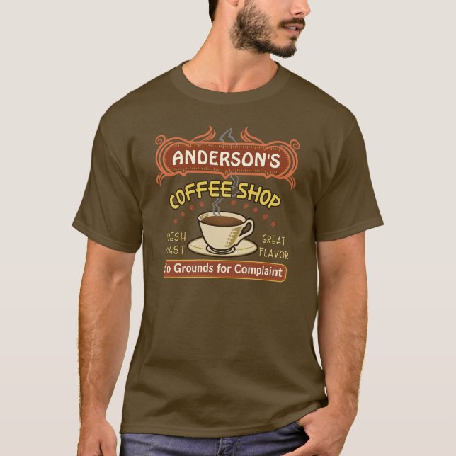 Camiseta La cafetería con la taza crea sus los propios (Anverso)