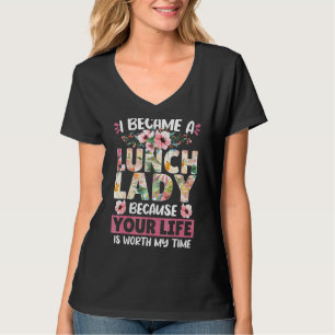 Camiseta La Cafetería De Lunch Lady Me Convirtí En Una Ladr