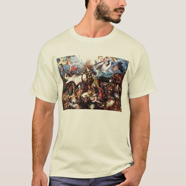 Camiseta "La caída de los ángeles rebeldes" de Pieter Brueg (Anverso)