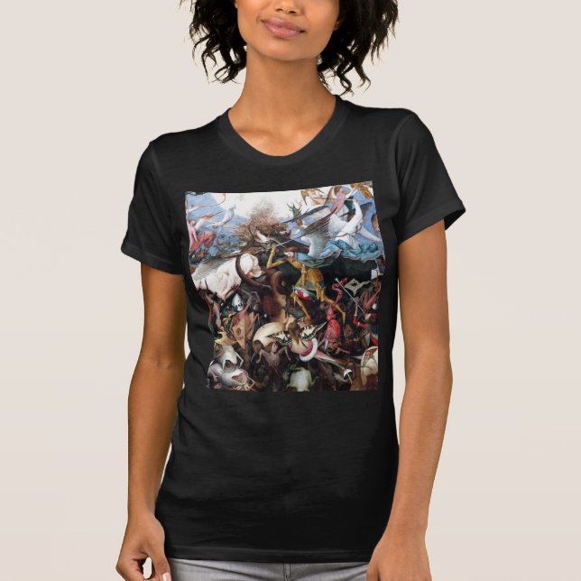 Camiseta La caída de los ángeles rebeldes de Pieter Bruegel (Anverso)