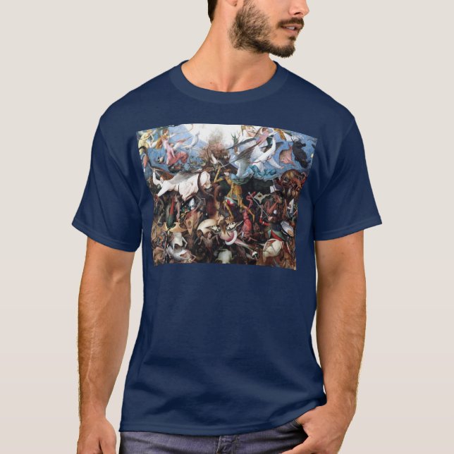 Camiseta La caída de los ángeles rebeldes de Pieter Bruegel (Anverso)