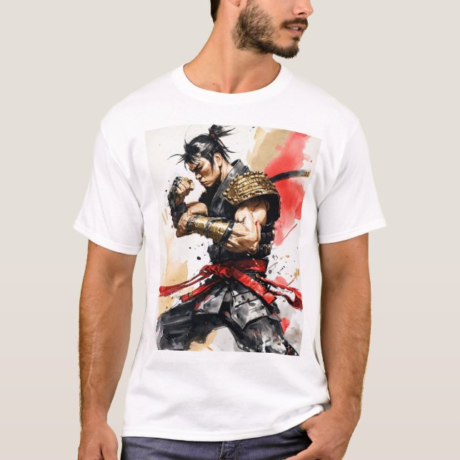 Camiseta "La caída del diesel-Punk Samurai" (Anverso)