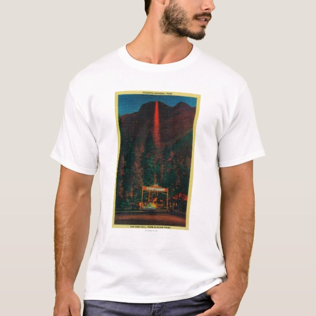 Camiseta La caída del fuego del punto del glaciar (Anverso)