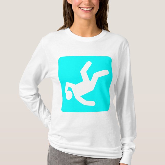 Camiseta La caída del hombre - cian (Anverso)