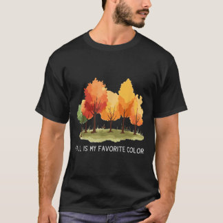 Camiseta La Caída Es Mi Amante De Otoño De Color Favorito