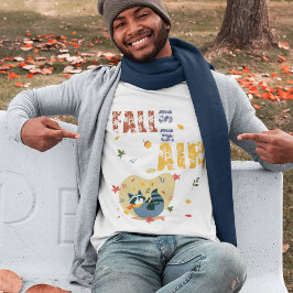 Camiseta La Caída Está En El Aire Con El Raccoon Del Giro