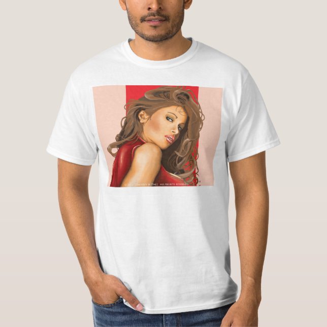 Camiseta La CAJA FUERTE VIAJA rojo (Anverso)