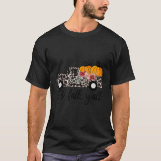 Camiseta La Calabaza De Camión De Leopardo Floral De Yall P