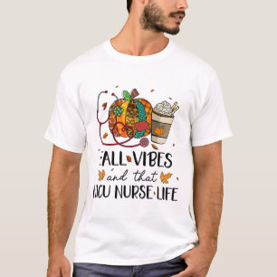 Camiseta La Calabaza De Leopardo De Enfermería Cae En Vibes