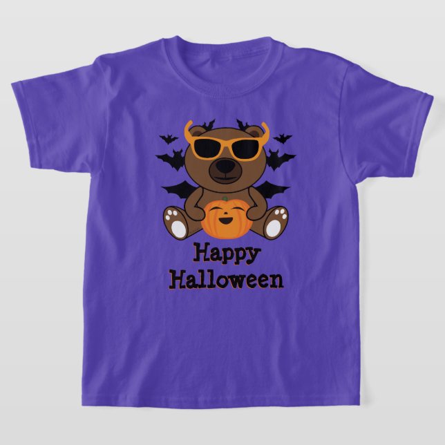 Camiseta La calabaza de oso de Halloween Guay lindo Persona (Distribución)