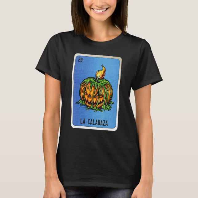 Camiseta La Calabaza Mexican Slang Lottery Bingo Cards (Anverso)