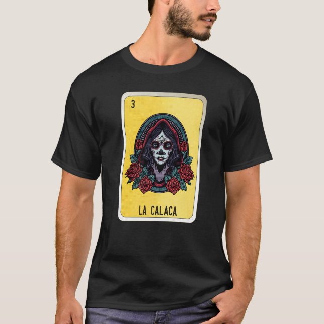 Camiseta La Calaca Mexican Slang Lottery Bingo Cards   (Anverso)