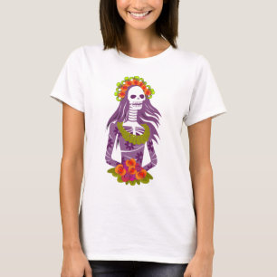 Camiseta La Calavera Catrina/'cráneo elegante esquelético