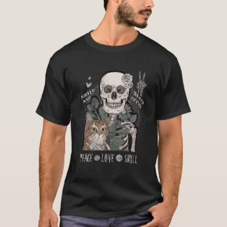 Camiseta La Calavera Del Amor De La Paz Y La Sonrisa Del Es