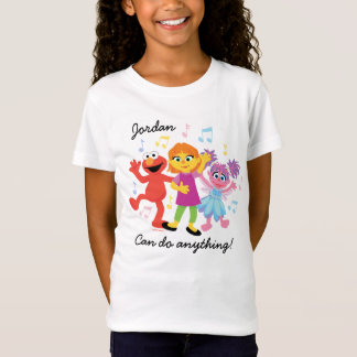 Camiseta La calle Sésamo | Julia, Elmo y Abby bailando